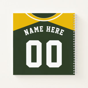 Customizable Baseball Softball Jersey Notebook