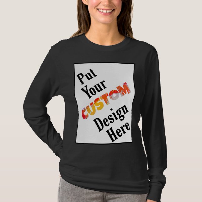 Customizable Basic Long Sleeve T-Shirt Multicolor (Front)