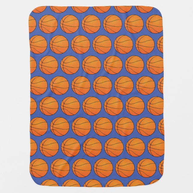 Customizable Basketball Baby Blanket (Front)