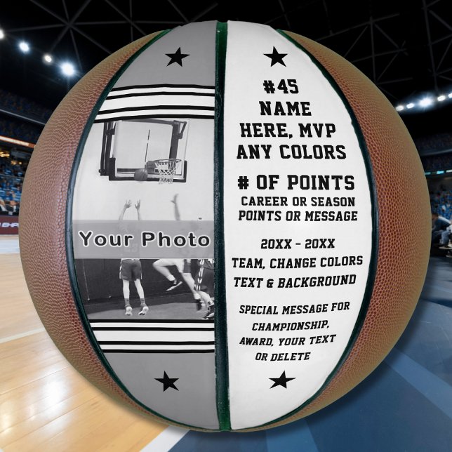 Customizable Basketball, Change COLORS, Add, PHOTO Basketball (Customizable Basketball. Basketball Gifts for Girls. Basketball gift ideas for boys. MVP Basketball.)