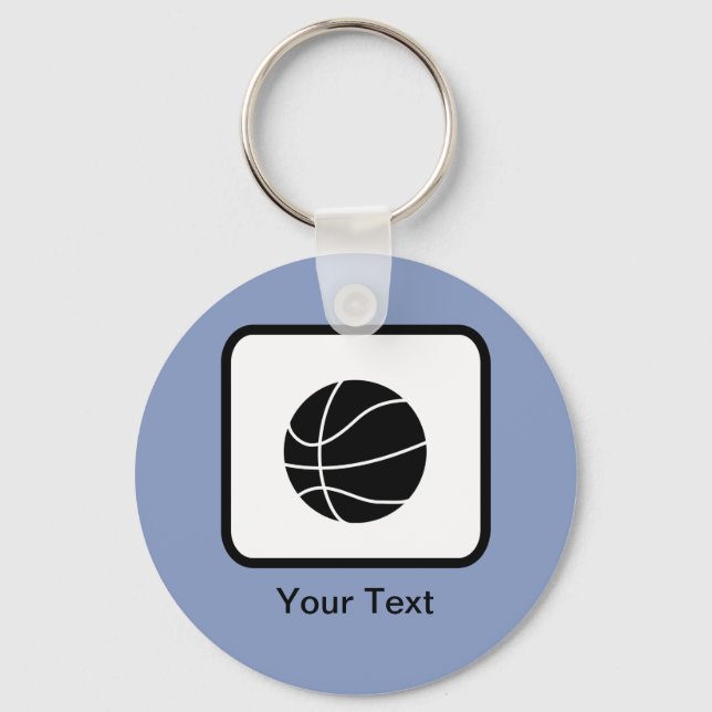 Customizable Basketball Logo Keychain (Front)