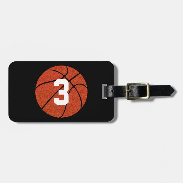 Customizable Basketball Luggage Tag (Front Horizontal)