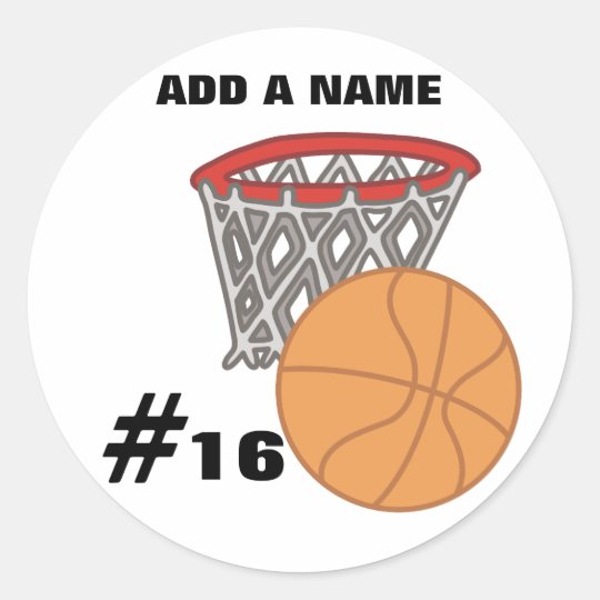 Customizable Basketball Stickers