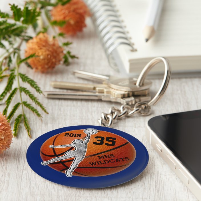 Customizable Basketball Team Gift Ideas for Girls Keychain
