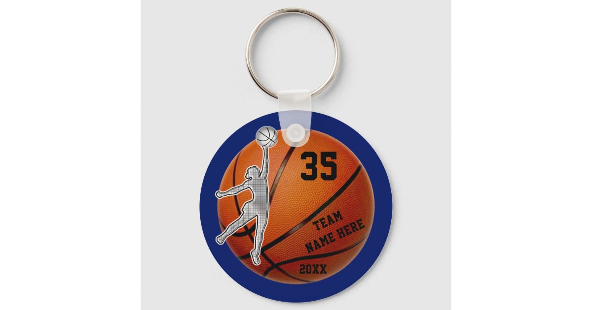 Personalized BASKETBALL Keychains, Bulk Options, Senior Gifts