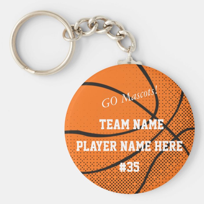 Customizable Basketball Team Keychain