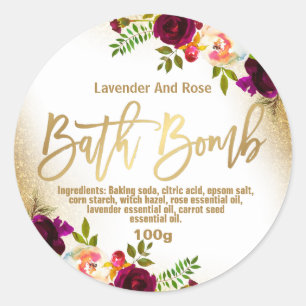 Customizable Bath Bomb Label