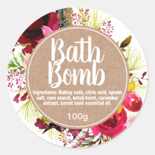Customizable Bath Bomb Label