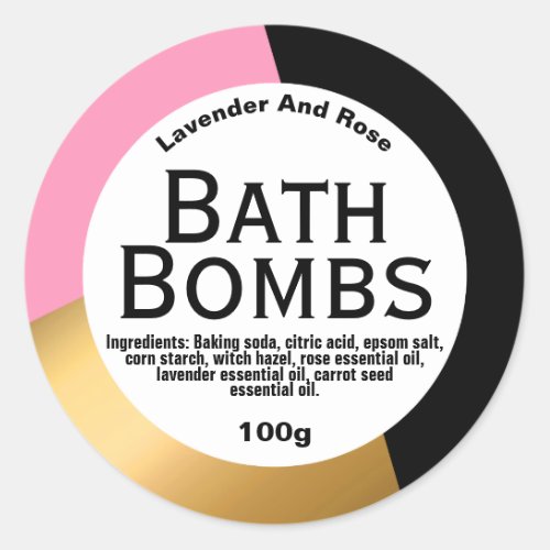 Customizable Bath Bomb Label