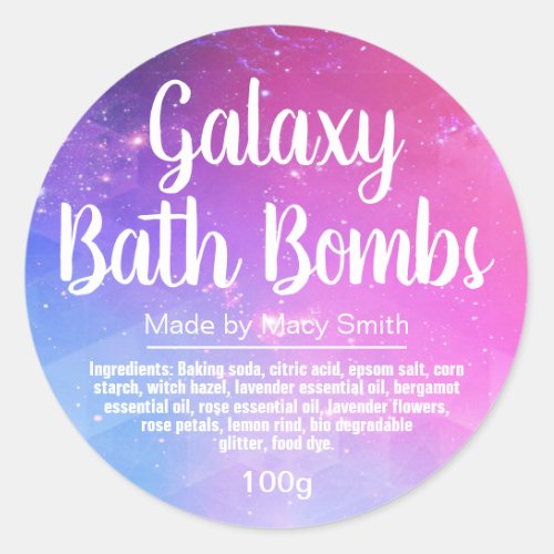 Customizable Bath Bomb Label