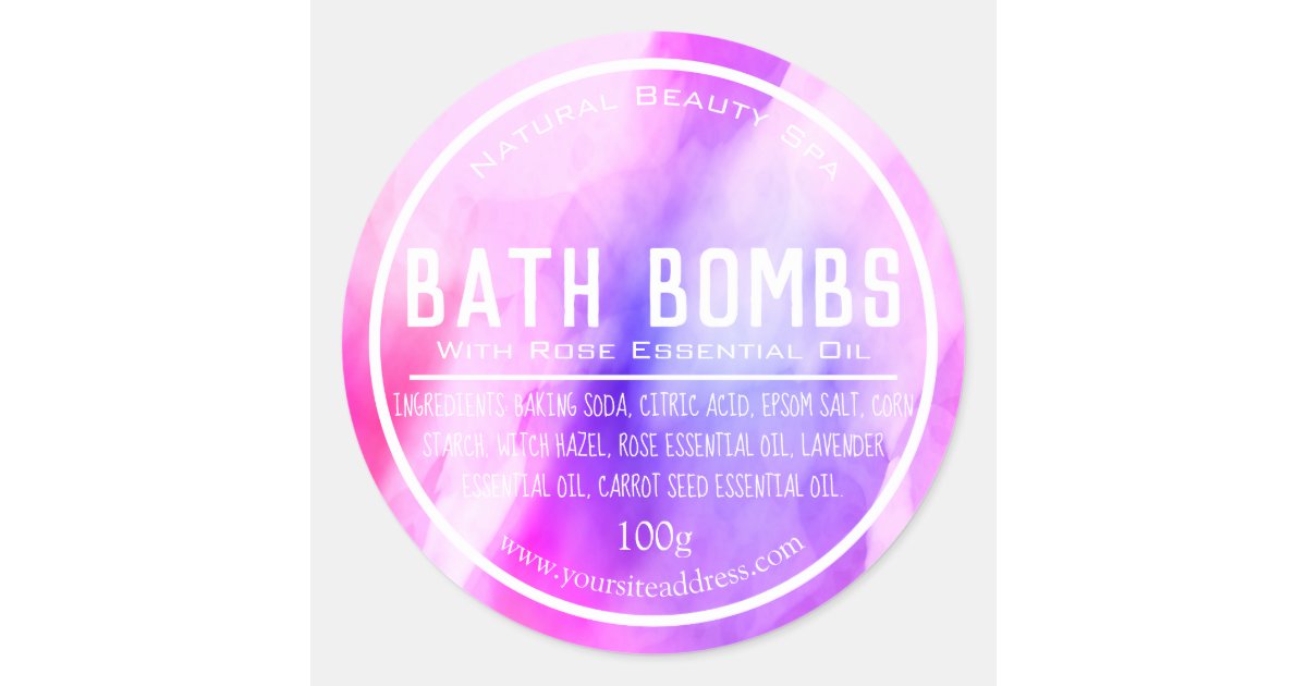 Bath bomb safety labels