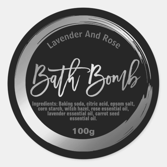 Customizable Bath Bomb Label Zazzle