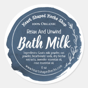 Customizable Bath Milk Label Handmade Business
