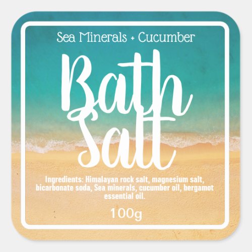 Customizable Bath Salt Label
