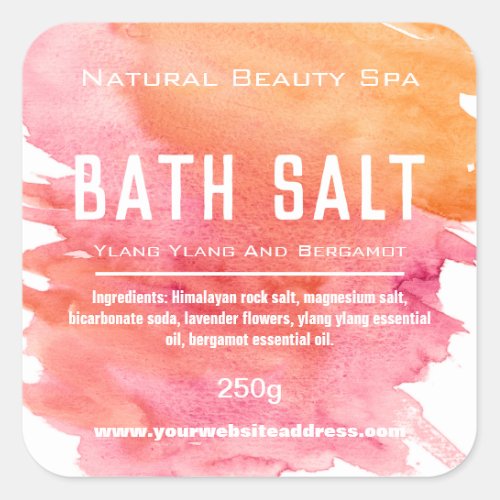 Customizable Bath Salt Label