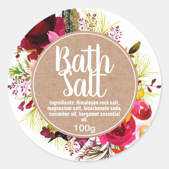 Customizable Bath Salt Label 5876