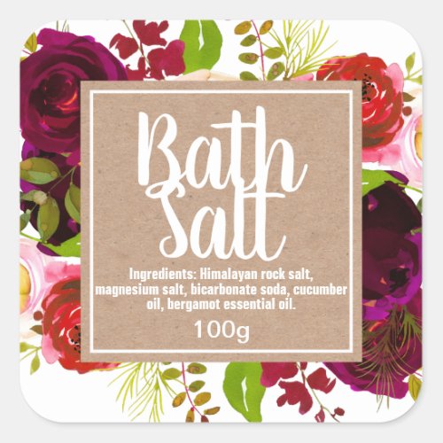 Customizable Bath Salt Label