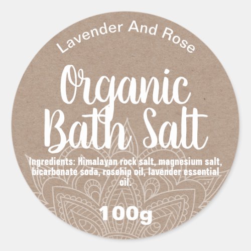 Customizable Bath Salt Label