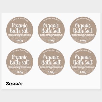 Customizable Bath Salt Label | Zazzle