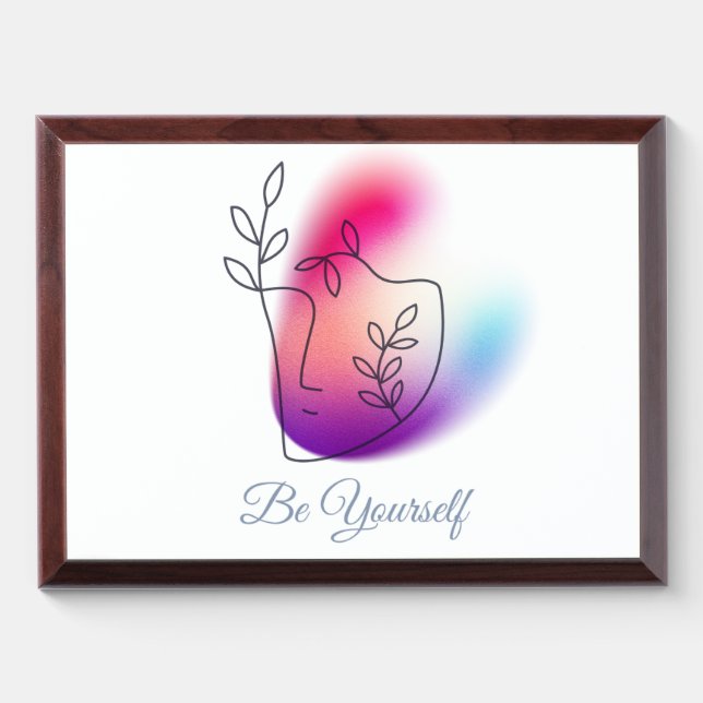 Customizable "Be Yourself" 12" x 9" Wood Plaque  (Horizontal)