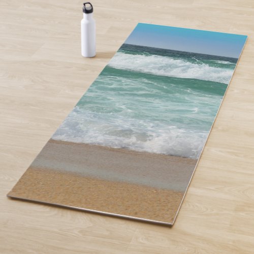 Customizable Beach Sea Waves Seaside Sand Template Yoga Mat
