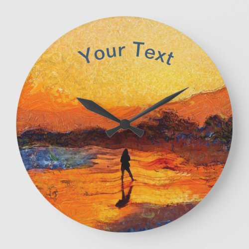 Customizable Beach Sunset Clock