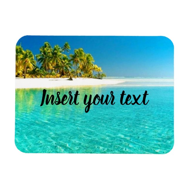 Customizable beach view magnet (Horizontal)