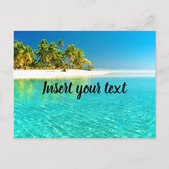Customizable beach view postcard (Front)