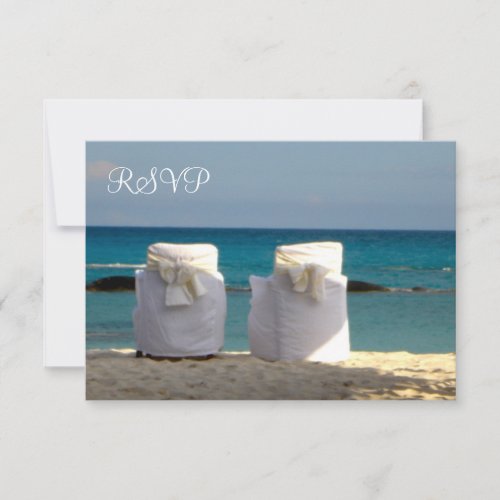 Customizable Beach Wedding Response Card