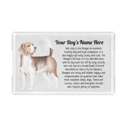 Customizable Beagle serving tray