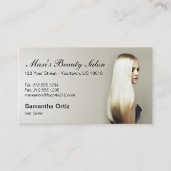 Customizable Beauty Salon Business Cards by BigCity212 at Zazzle