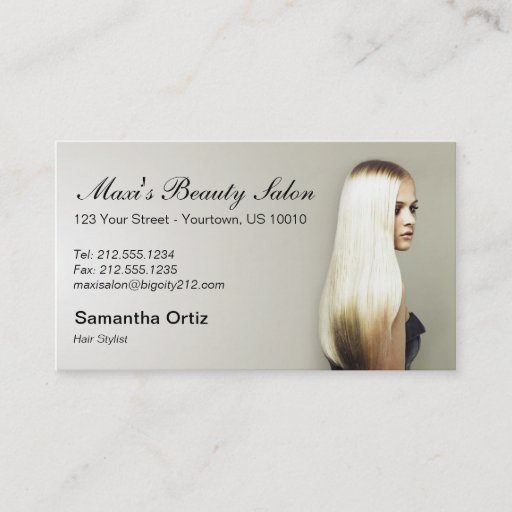 Customizable CUSTOMIZABLE Beauty Salon Business Cards