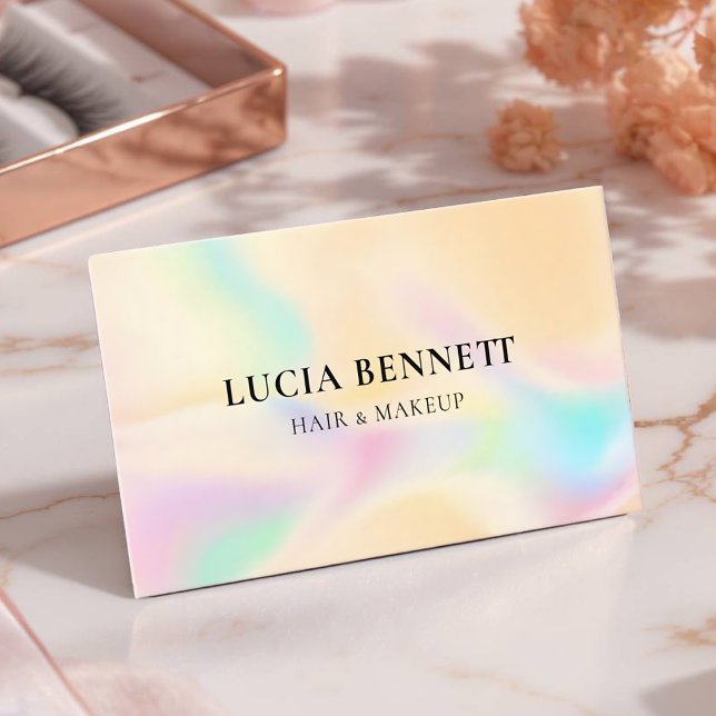 Customizable Beauty Salon Card with Lashes & Glamo (Customizable Business Card )