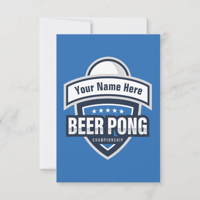 Customizable Beer Pong Championship Logo (Front)
