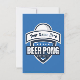 Customizable Beer Pong Championship Logo