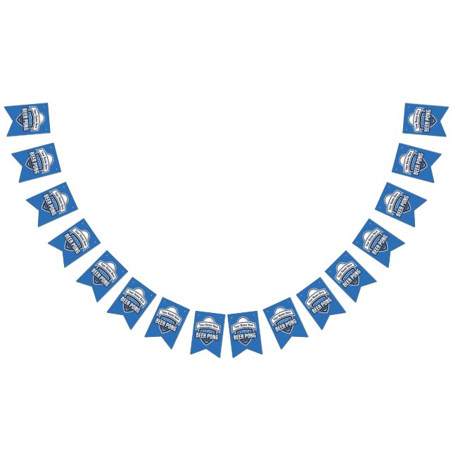 Customizable Beer Pong Championship Logo Bunting Flags (All)
