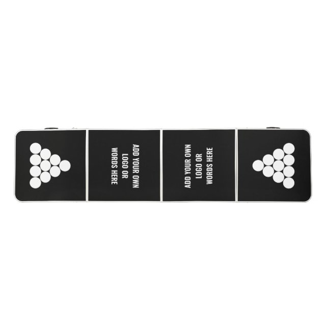 Customizable Beer Pong Table black and white (Top)