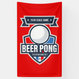 Customizable Beer Pong Tournament Logo Banner