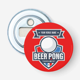 Customizable Beer Pong Tournament Logo Bottle Opener