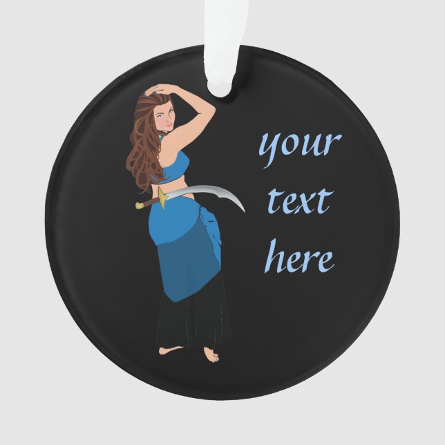 Customizable belly dancer ornament (Front)