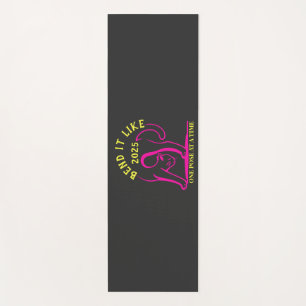 Customizable "Bend It Like 2025" Yoga Cat Mat