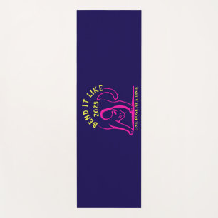 Customizable "Bend It Like 2025" Yoga Cat Yoga Mat