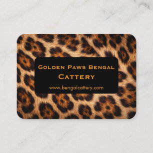 Customizable Bengal Cat Cattery Business Card