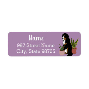Customizable Bernese Mountain Dog Label