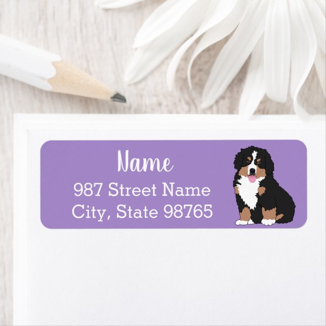 Customizable Bernese Mountain Dog Label (Insitu)