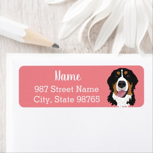 Customizable Bernese Mountain Dog Label