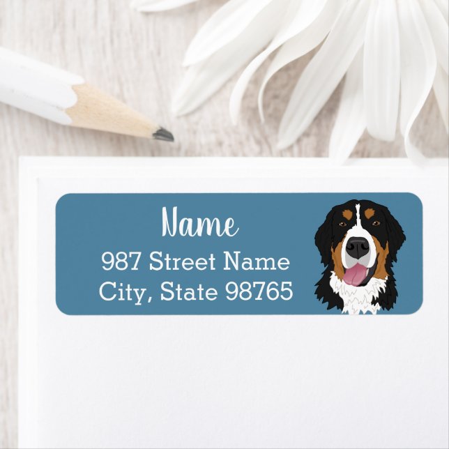 Customizable Bernese Mountain Dog  Label (Insitu)