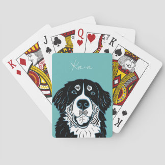 Customizable Bernese Mountain Dog Poker Cards