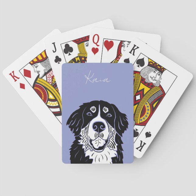 Customizable Bernese Mountain Dog   Poker Cards (Back)