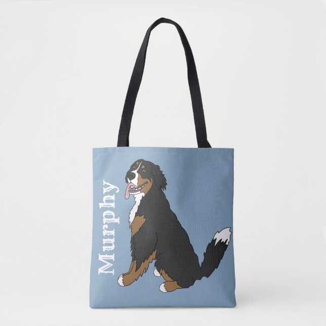 Customizable Bernese Mountain Dog  Tote Bag (Front)